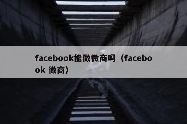 facebook能做微商吗（facebook 微商） 第1张