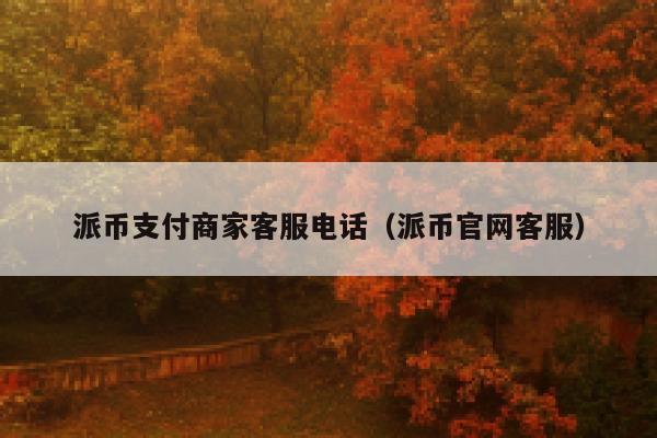 派币支付商家客服电话（派币官网客服） 第1张