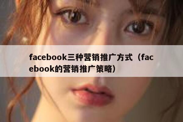 facebook三种营销推广方式（facebook的营销推广策略） 第1张