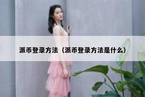 派币登录方法（派币登录方法是什么） 第1张