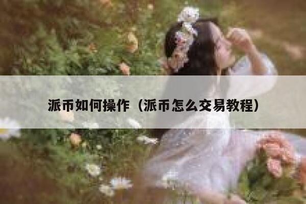 派币如何操作（派币怎么交易教程） 第1张