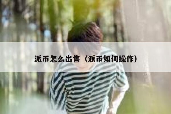 派币怎么出售（派币如何操作） 第1张