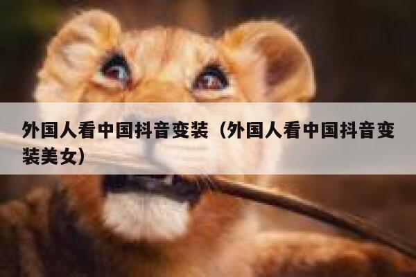 外国人看中国抖音变装（外国人看中国抖音变装美女） 第1张