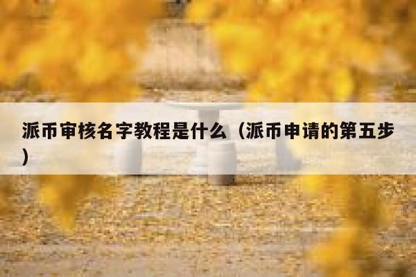 派币审核名字教程是什么（派币申请的第五步） 第1张