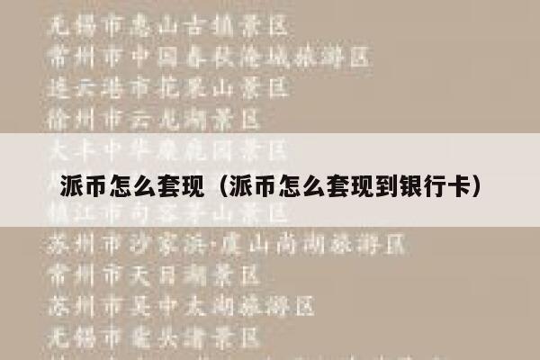派币怎么套现（派币怎么套现到银行卡） 第1张