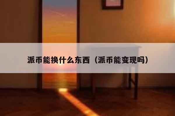 派币能换什么东西（派币能变现吗） 第1张