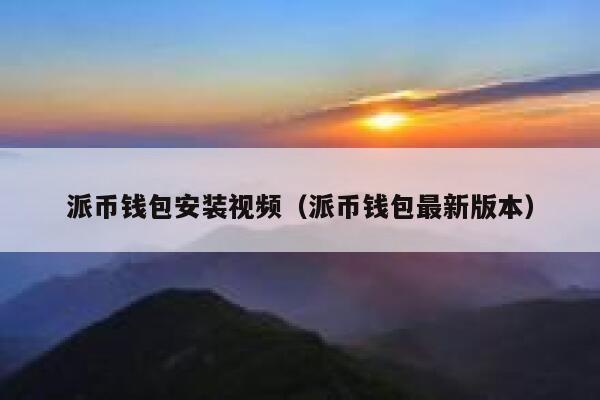 派币钱包安装视频（派币钱包最新版本） 第1张