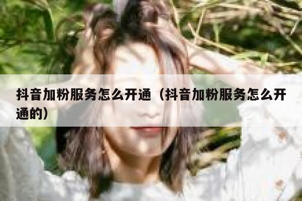 抖音加粉服务怎么开通(抖音加粉服务怎么开通的) 第1张 抖音加粉服务怎么开通(抖音加粉服务怎么开通的) 第1张