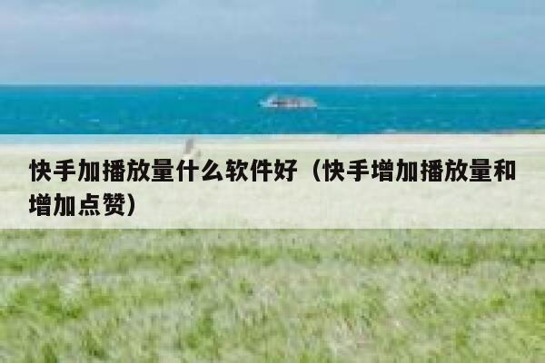 快手加播放量什么软件好(快手增加播放量和增加点赞) 第1张 快手加播放量什么软件好(快手增加播放量和增加点赞) 第1张