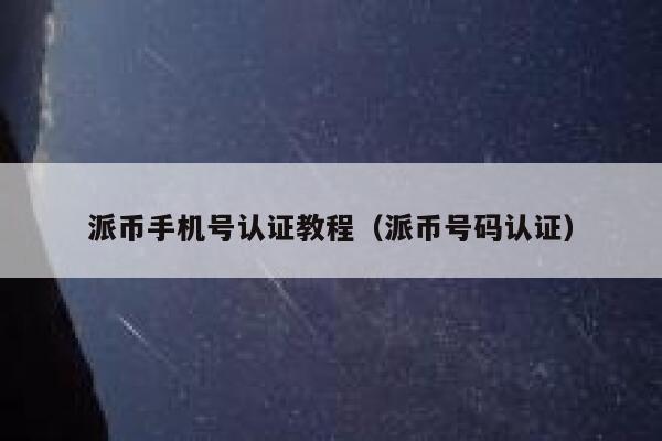 派币手机号认证教程(派币号码认证) 第1张 派币手机号认证教程(派币号码认证) 第1张