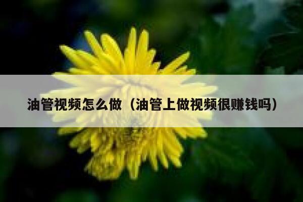 油管视频怎么做（油管上做视频很赚钱吗） 第1张