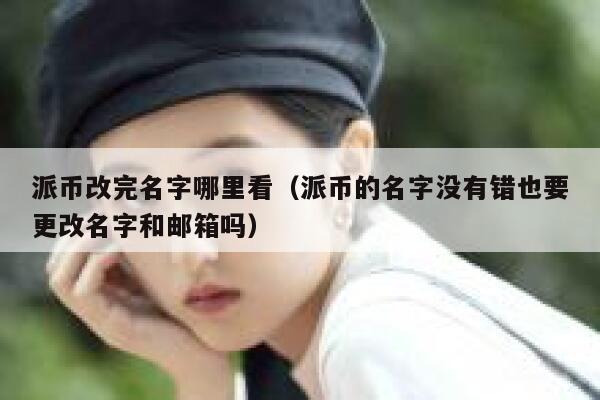 派币改完名字哪里看（派币的名字没有错也要更改名字和邮箱吗） 第1张