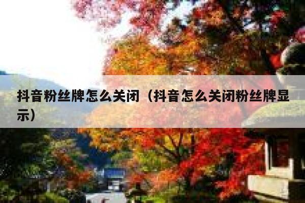 抖音粉丝牌怎么关闭（抖音怎么关闭粉丝牌显示） 第1张