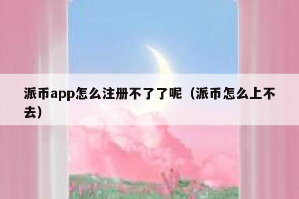 派币app怎么注册不了了呢（派币怎么上不去） 第1张