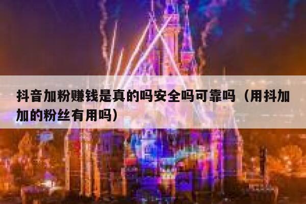 抖音加粉赚钱是真的吗安全吗可靠吗（用抖加加的粉丝有用吗） 第1张