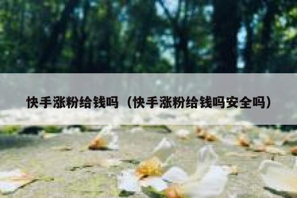 快手涨粉给钱吗（快手涨粉给钱吗安全吗） 第1张