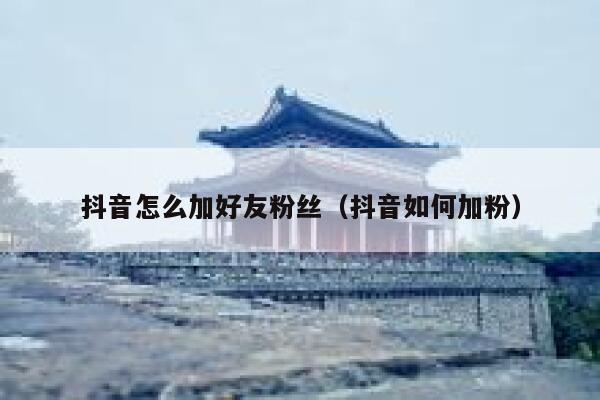 抖音怎么加好友粉丝(抖音如何加粉) 第1张 抖音怎么加好友粉丝(抖音如何加粉) 第1张