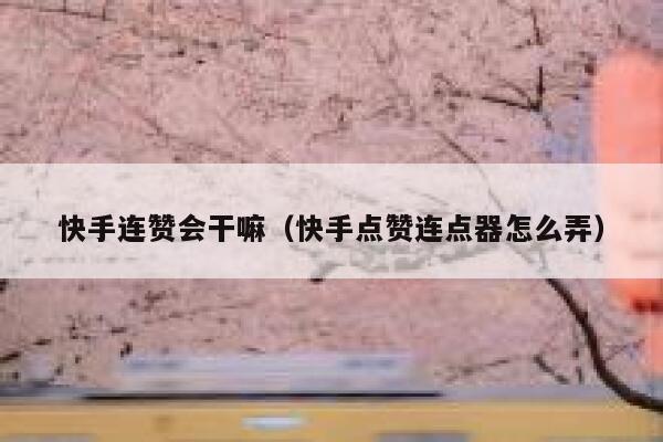 快手连赞会干嘛（快手点赞连点器怎么弄） 第1张