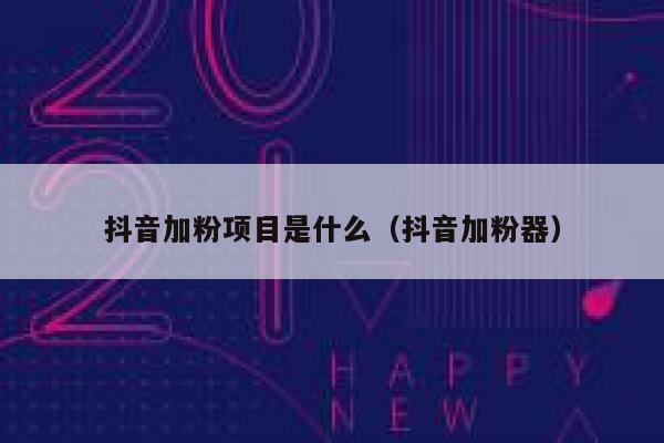 抖音加粉项目是什么（抖音加粉器） 第1张