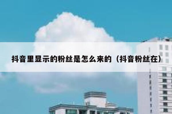 抖音里显示的粉丝是怎么来的（抖音粉丝在） 第1张