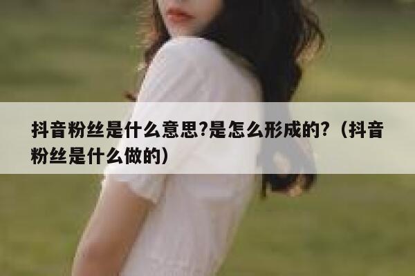 抖音粉丝是什么意思?是怎么形成的?（抖音粉丝是什么做的） 第1张