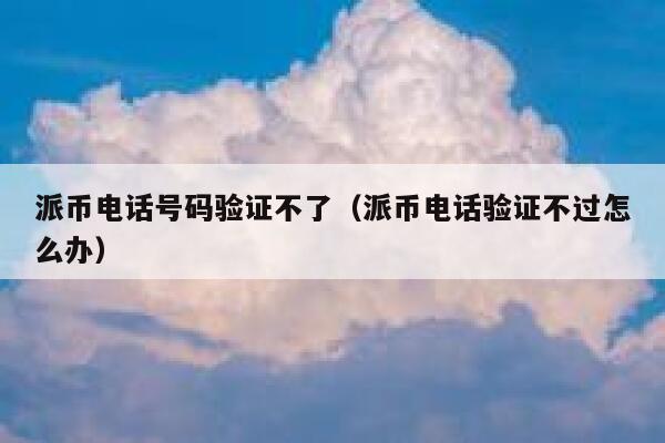 派币电话号码验证不了（派币电话验证不过怎么办） 第1张