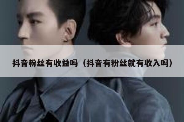 抖音粉丝有收益吗（抖音有粉丝就有收入吗） 第1张