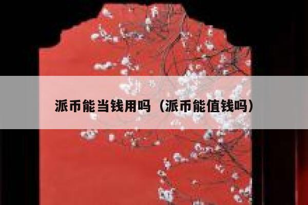 派币能当钱用吗（派币能值钱吗） 第1张