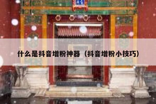 什么是抖音增粉神器（抖音增粉小技巧） 第1张