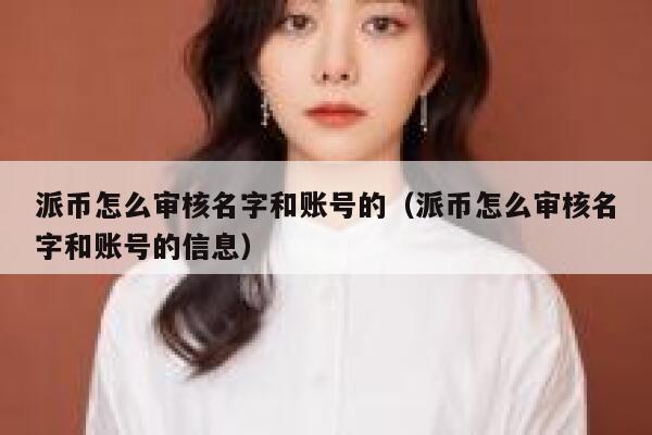 派币怎么审核名字和账号的（派币怎么审核名字和账号的信息） 第1张