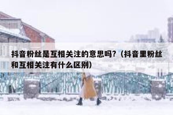 抖音粉丝是互相关注的意思吗?（抖音里粉丝和互相关注有什么区别） 第1张