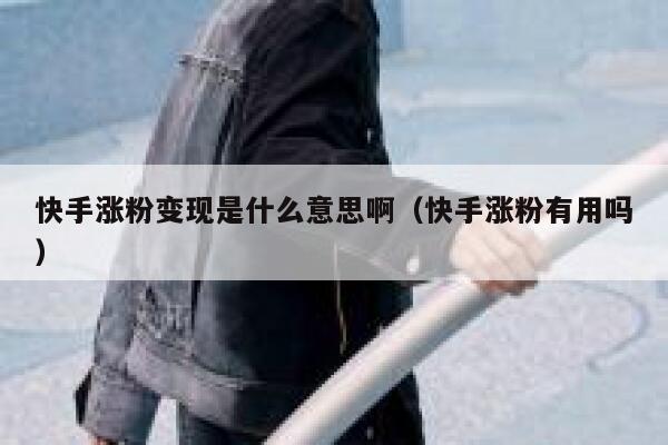 快手涨粉变现是什么意思啊（快手涨粉有用吗） 第1张