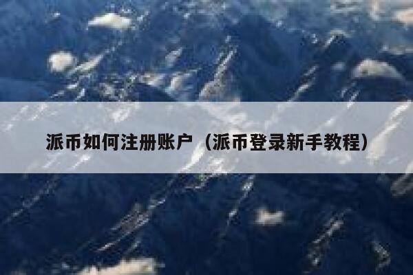 派币如何注册账户（派币登录新手教程） 第1张