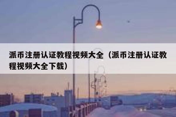 派币注册认证教程视频大全（派币注册认证教程视频大全下载） 第1张