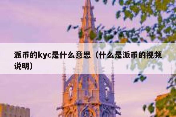 派币的kyc是什么意思（什么是派币的视频说明） 第1张