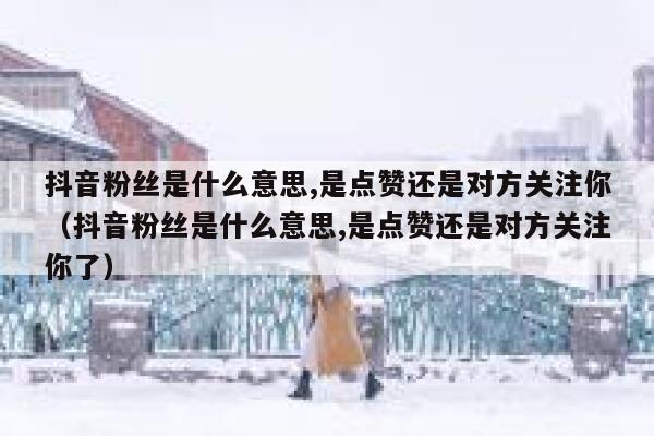 抖音粉丝是什么意思,是点赞还是对方关注你(抖音粉丝是什么意思,是点赞还是对方关注你了) 第1张 抖音粉丝是什么意思,是点赞还是对方关注你(抖音粉丝是什么意思,是点赞还是对方关注你了) 第1张