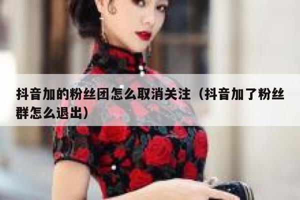 抖音加的粉丝团怎么取消关注(抖音加了粉丝群怎么退出) 第1张 抖音加的粉丝团怎么取消关注(抖音加了粉丝群怎么退出) 第1张