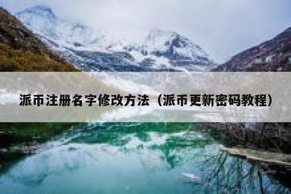 派币注册名字修改方法（派币更新密码教程） 第1张