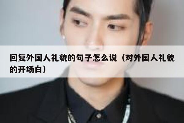 回复外国人礼貌的句子怎么说（对外国人礼貌的开场白） 第1张