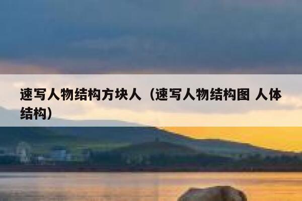 速写人物结构方块人（速写人物结构图 人体结构） 第1张