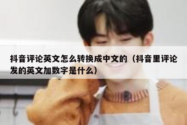 抖音评论英文怎么转换成中文的（抖音里评论发的英文加数字是什么） 第1张