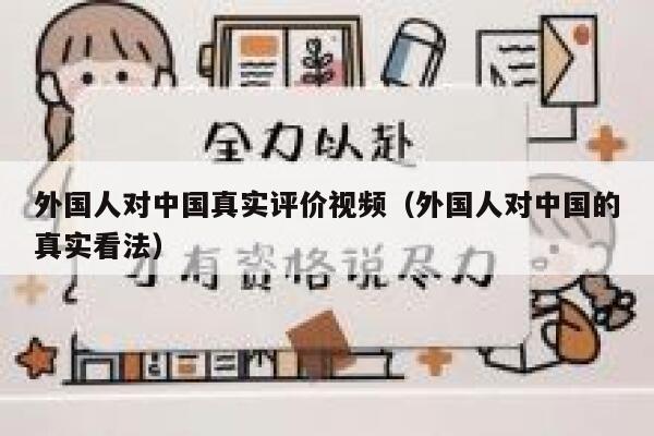 外国人对中国真实评价视频（外国人对中国的真实看法） 第1张