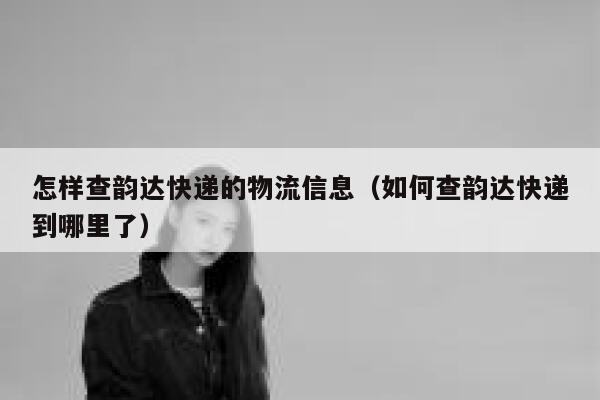 怎样查韵达快递的物流信息（如何查韵达快递到哪里了） 第1张