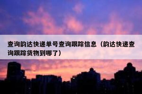 查询韵达快递单号查询跟踪信息（韵达快递查询跟踪货物到哪了） 第1张