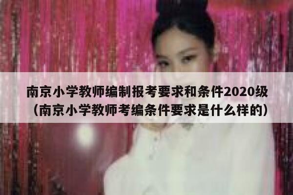 南京小学教师编制报考要求和条件2020级（南京小学教师考编条件要求是什么样的） 第1张