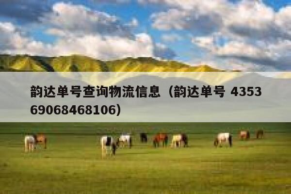 韵达单号查询物流信息(韵达单号 435369068468106) 第1张 韵达单号查询物流信息(韵达单号 435369068468106) 第1张