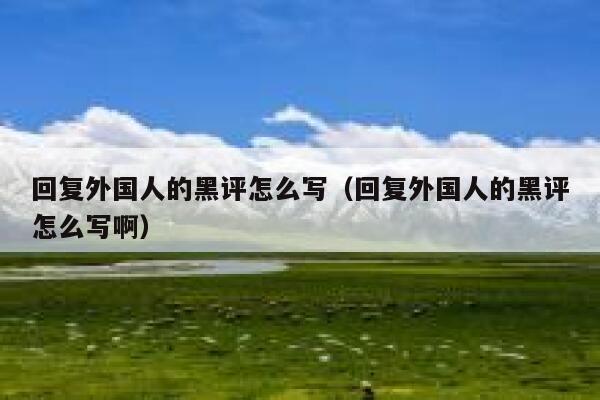 回复外国人的黑评怎么写（回复外国人的黑评怎么写啊） 第1张