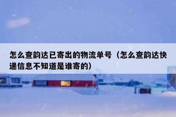 怎么查韵达已寄出的物流单号（怎么查韵达快递信息不知道是谁寄的） 第1张