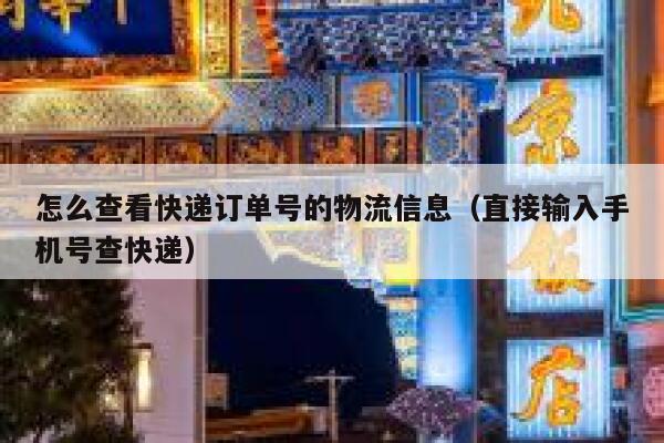 怎么查看快递订单号的物流信息（直接输入手机号查快递） 第1张