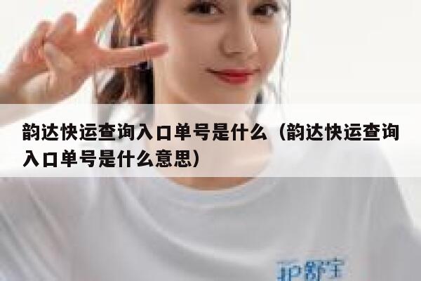 韵达快运查询入口单号是什么（韵达快运查询入口单号是什么意思） 第1张